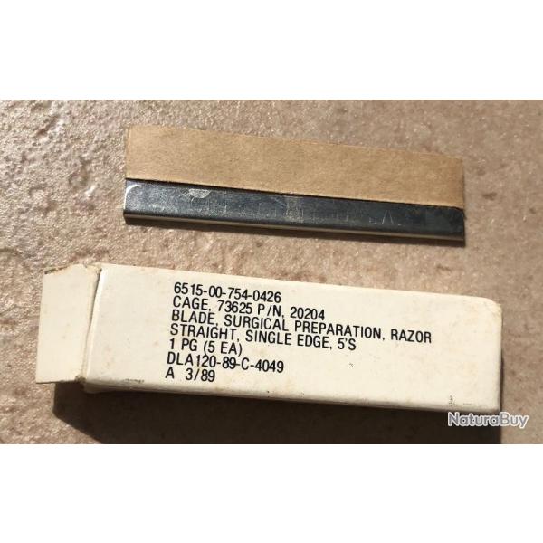 lame de rasoir us blade surgical preparation razor (military viet nam gold ww2)