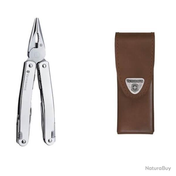 3.0224.L Swisstool Victorinox Spirit X avec �tui en cuir