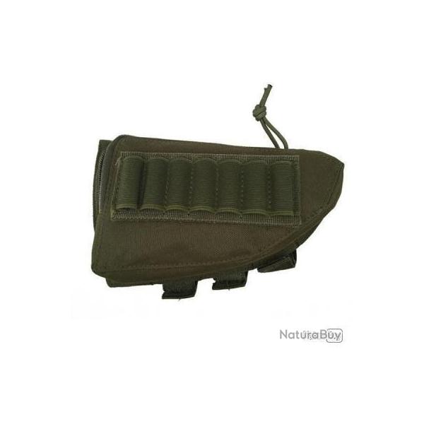 Housse de crosse cartouchire Verte militaire ou pochette