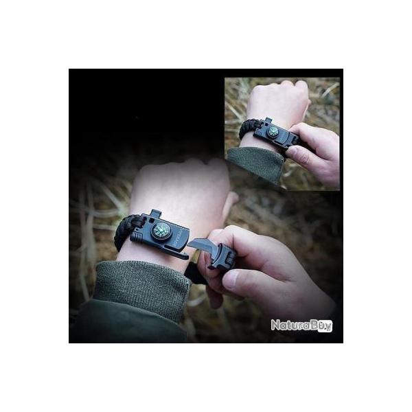 Bracelet de survie pour homme extrieur Camping sauvetage