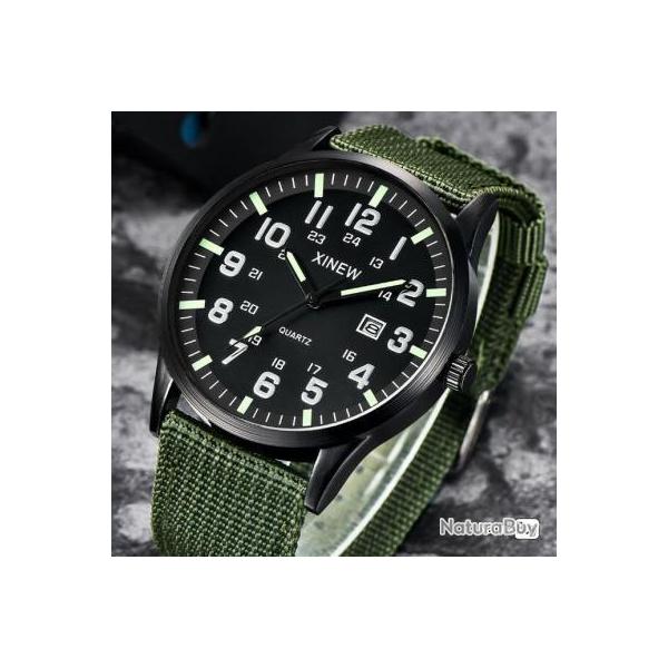 Montre bracelet militaire Date Quartz