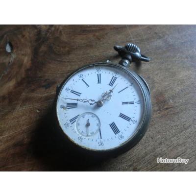 Montre Gousset Argent Poinçon Crabe 10 Rubis - Occasion, Bel Objet !