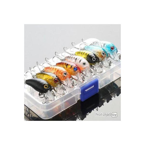 Kit leurre de leurre dur carnassier avec bote triple crochets
