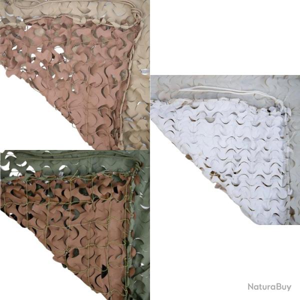 Filet / B�che de Camouflage Renforc� Paracorde - S-circle Cut Blanc/Blanc cass�, 4 x 4 m