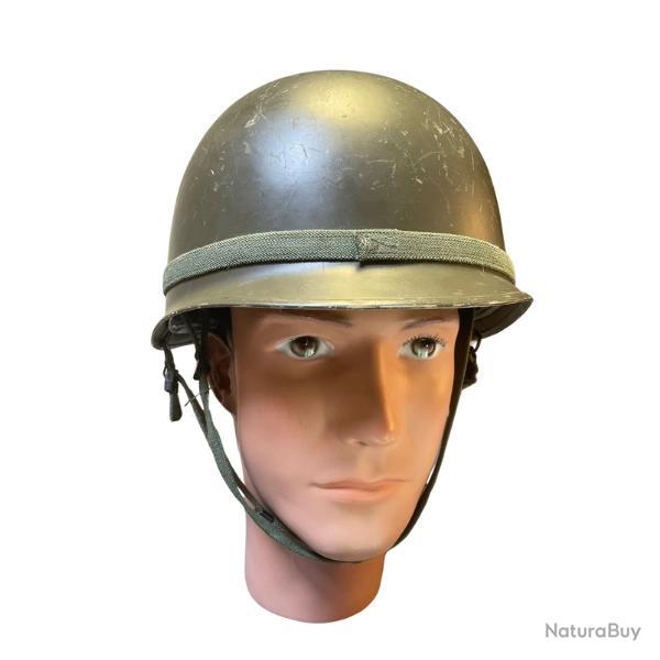 Casque Lourd Type US M1 Original + Liner - Militaria WW2