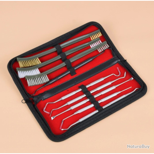 trousse de nettoyage poudre noire / grattoirs+brosses armes � feu