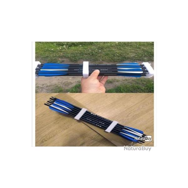 6 flches carbones arbalte 43/50/55 CM 125 grains