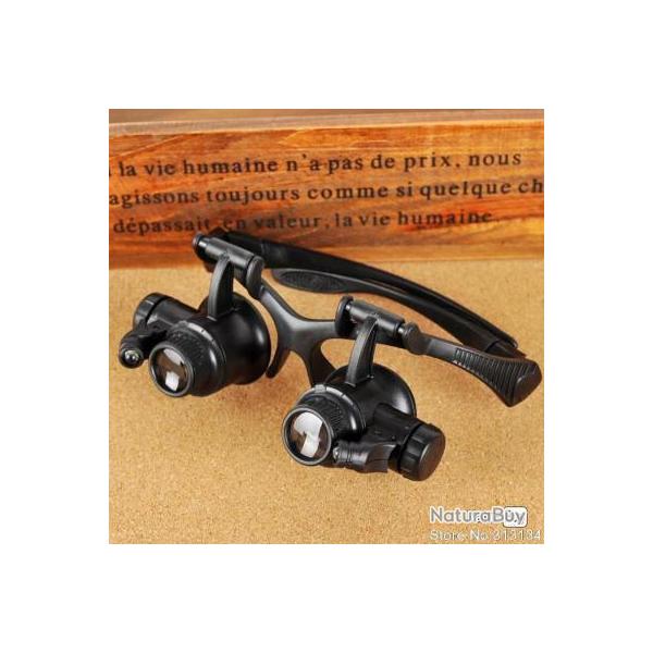 lunettes binoculaires Type 20X loupe de rparation avec lumire LED