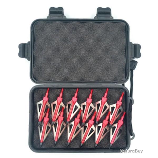 Tte large 12 pices acier inoxydable chasse pointes de flche ROUGE