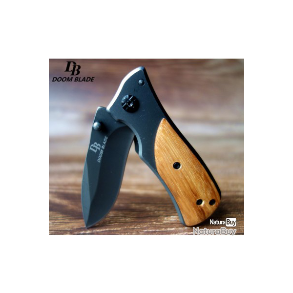 57HRC pliant couteau tactique acier bois Combat Portable