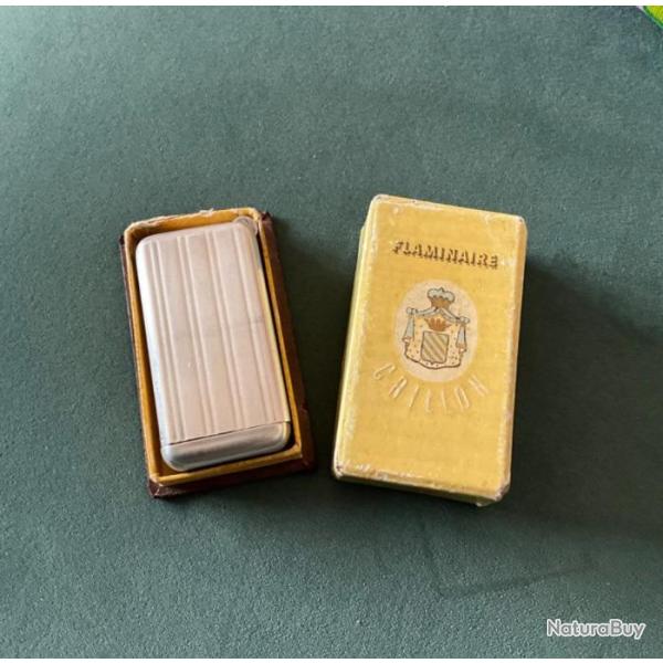 Briquet en argent Flaminaire Crillon Quercia 1945-1950