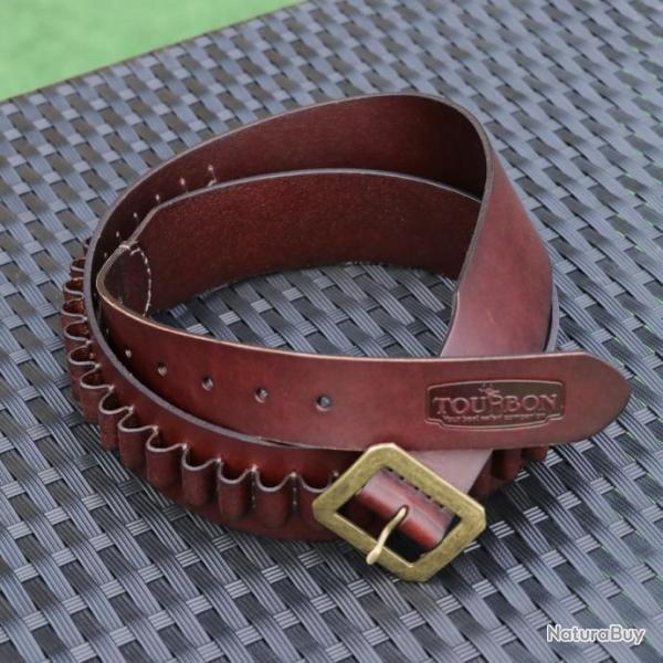 Ceinture cuir pour munition 9 mm - 357 mag - 38 spl