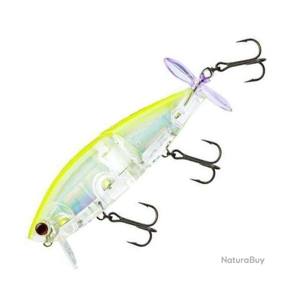 Poisson Nageur Yo-zuri 3db Wake Prop 85mm Prism Chartreuse Silver