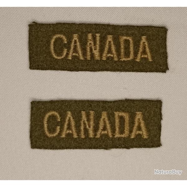 Titres d'�paules canada ww2 (originaux)