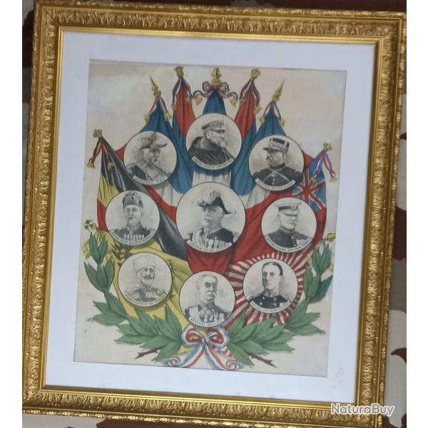 Cadre g�n�raux alli�s guerre 14/18