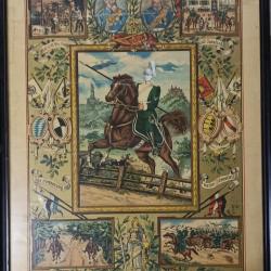 Cadre souvenir r&eacute;giment cavalerie l&eacute;g&egrave;re bavaroise 14/18