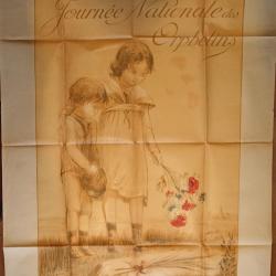 RARE Affiche original guerre 1914 1915 1916 journ&eacute;e WW1