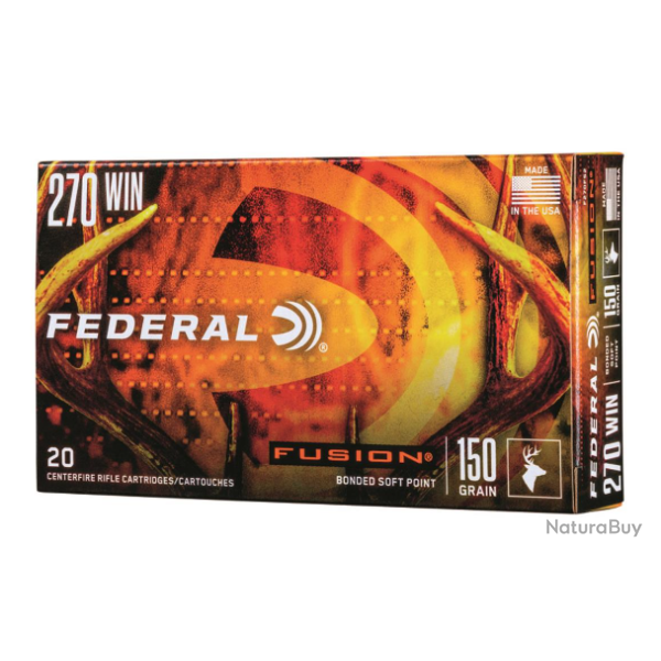 Balle de chasse Federal Fusion - Cal. 270 Win. - 150 grains