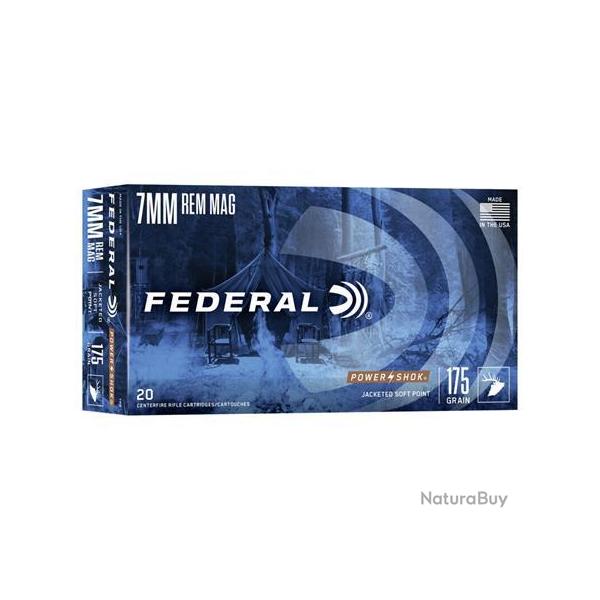 Munitions Federal Power Shok - Cal. 7mm Rem. Mag. - 150 grains