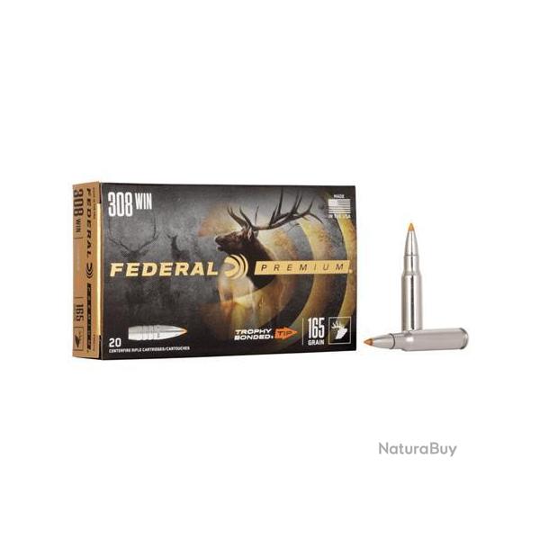 Munitions Federal Premium Ogive Trophy Bonded Tip - Cal. 308 Win. Mag - 165 grains
