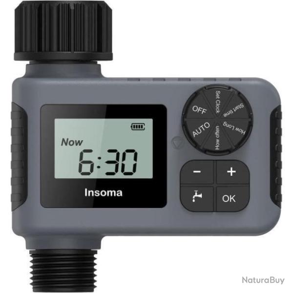 Programmateur Arrosage Automatique 3 Mode Minuterie Irrigation LCD IPX5 Etanche
