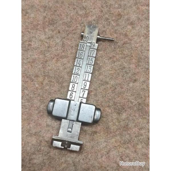 Planchette de hausse et son curseur pour Mauser portugais modle 1904