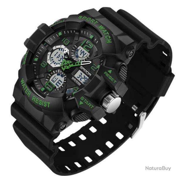 Montre - Bracelet �lectronique - Sport - Num�rique - MILITAIRE Vert LIVRAISON GRATUITE