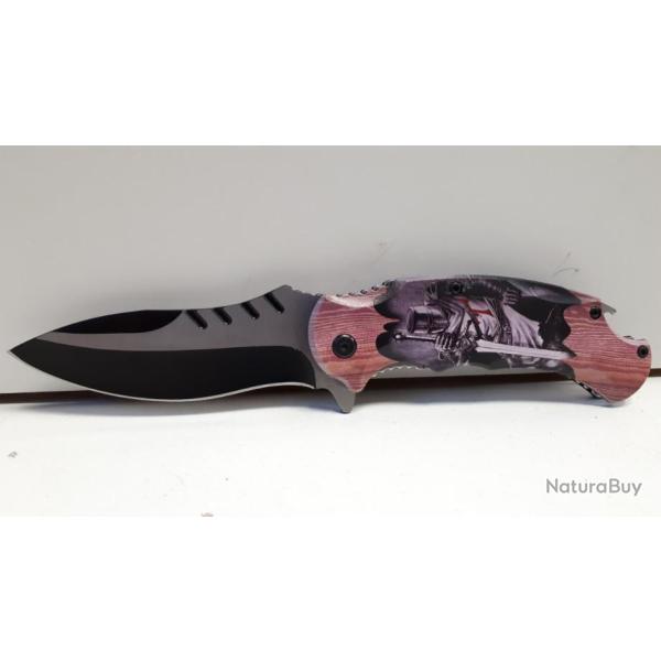 5586 COUTEAUX PLIANT TEMPLIER NEUF