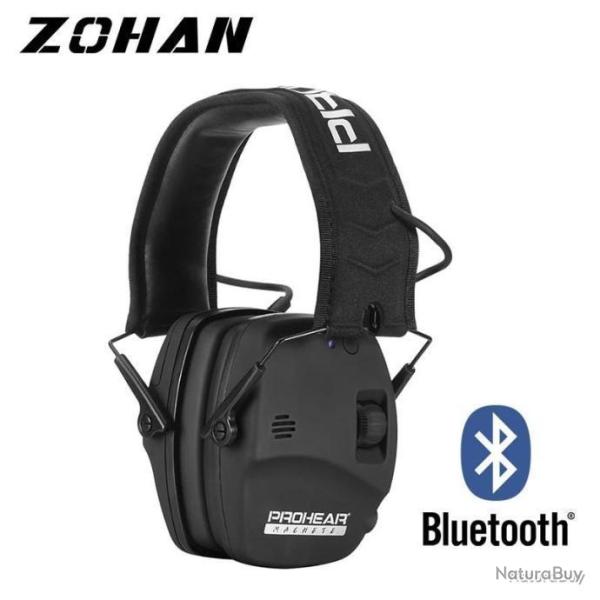 CASQUE DE TIR ANTIBRUIT �LECTRONIQUE BLUETOOTH ZOHAN PROHEAR MACHETE + SACOCHE - LIVRAISON GRATUITE