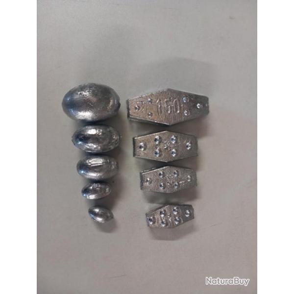 Plombs olives et hexagonal au kilo