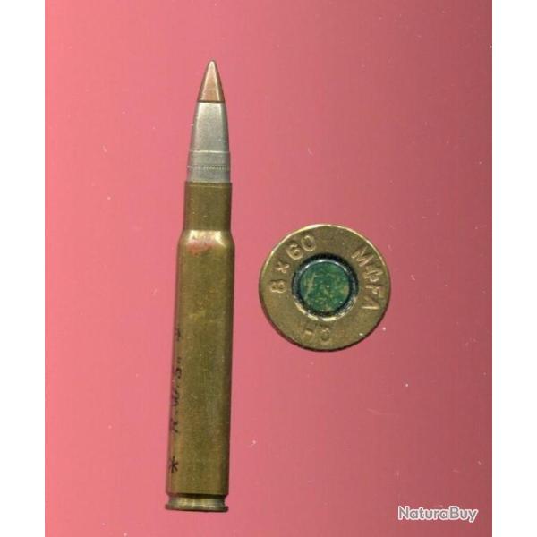 8 x 60 S - M+FA  8X60 - balle nickel pointe �ffil�e en cuivre