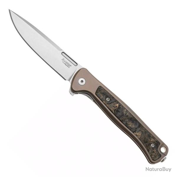 Couteau "Skinny" titanium / fibre de carbone, Couleur bronz� [Lionsteel]
