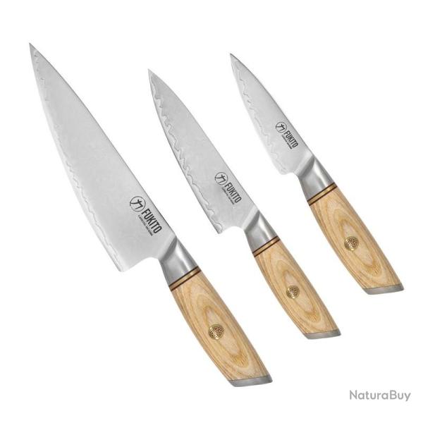 Coffret 3 couteaux "Pakka San Ma�" [Fukito]