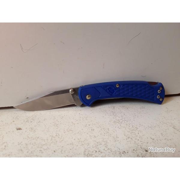 10504 COUTEAU PLIANT BUCK BLEU 18CM ROBUSTE NEUF