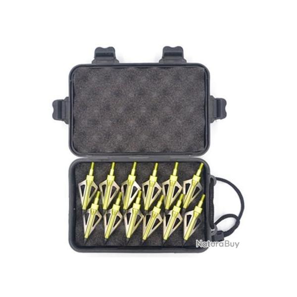 Tte large 12 pices acier inoxydable chasse pointes de flche JAUNE