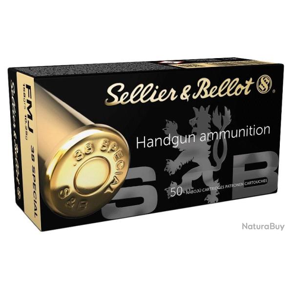 MUNITIONS SELLIER & BELLOT CALIBRE .38 SPECIAL FMJ Flat nose 158 GRS BO�TE DE 50 1 boite ( 50 muniti