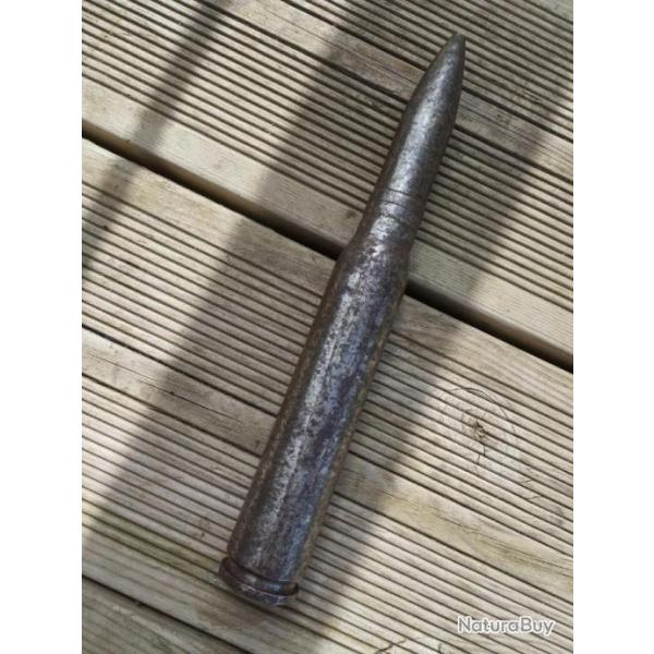 Obus cartouche de manipulation France inerte FI 1975