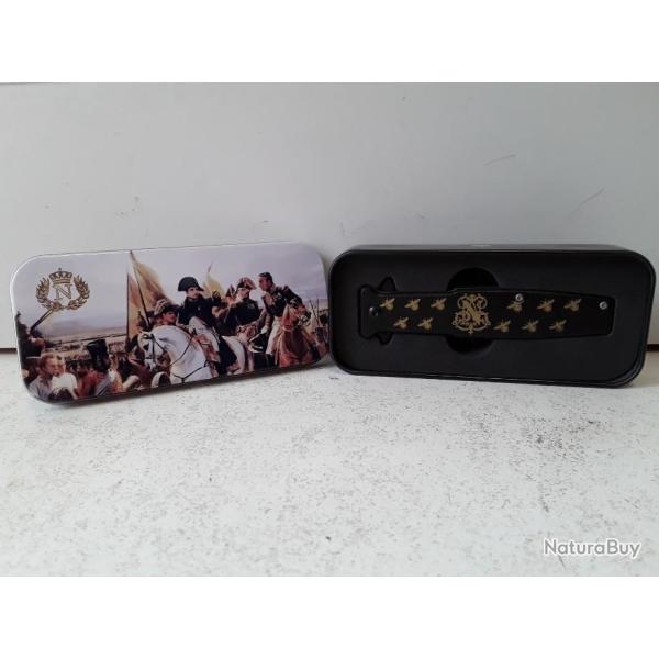 COUTEAU PLIANT NAPOLEON 21CM + COFFRET M�TALLIQUE