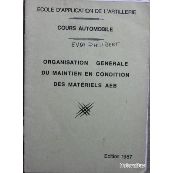 Guide Organisation gnrale du Maintien en condition des matriels AEB - Cours automobile