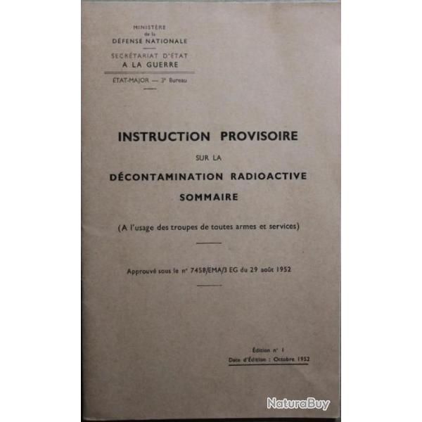Livret Instruction provisoire sur la dcontamination radioactive sommaire