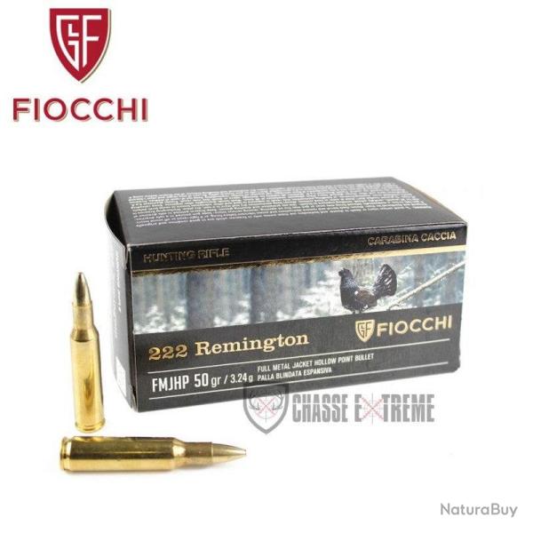 Munitions Fiocchi HP50 - Cal. 222 Rem.