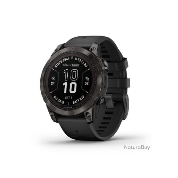 Montre GPS Garmin Fenix 7 Pro Sapphire Solar - Carbon Gray DLC Noir