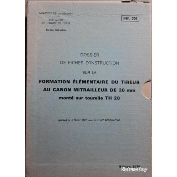 dossier de fiches d'instruction sur la formation lmentaire du tireur au canon mitrailleur de 20 mm