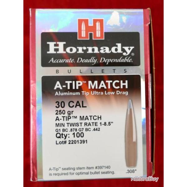 HORNADY A-TIP MATCH 30/308 250GR ref 3092