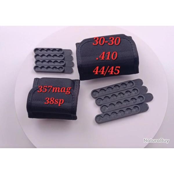 Pochette pour bande speed loader 30-30 .410 44/45 357mag 38sp