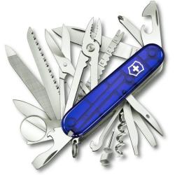 Couteau suisse Victorinox Swisschamp bleu translucide
