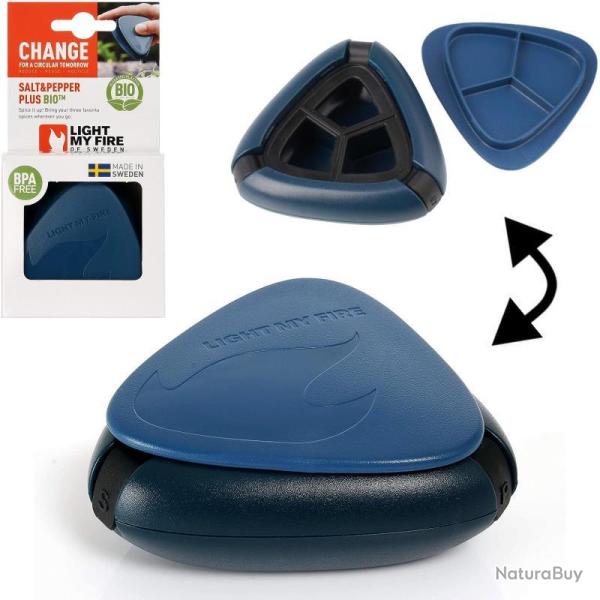 Bo�te � �pices Light My Fire Salt & Pepper Plus Bio bleue