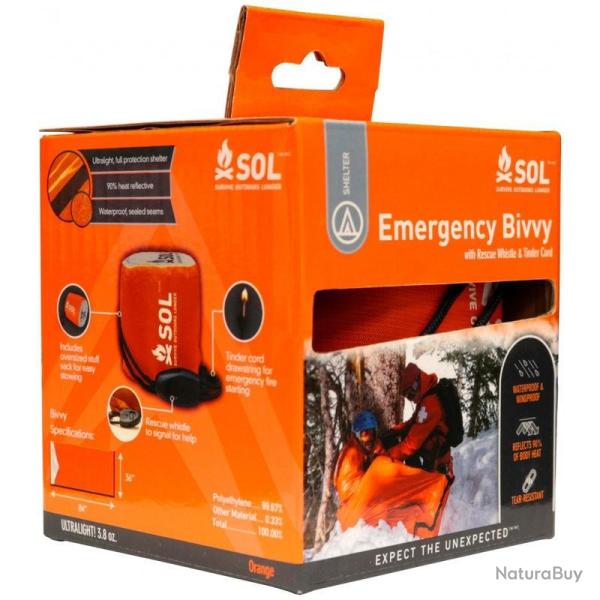 Sursac de bivouac d'urgence SOL Emergency Bivvy