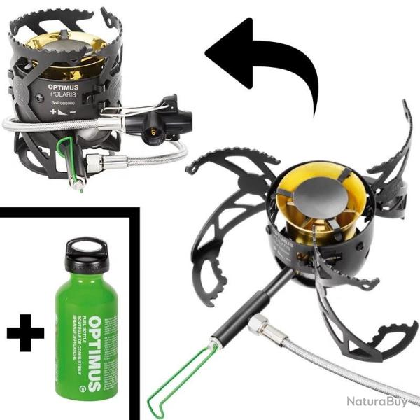 R�chaud multi-combustibles & bidon Fuel Optimus Polaris Optifuel