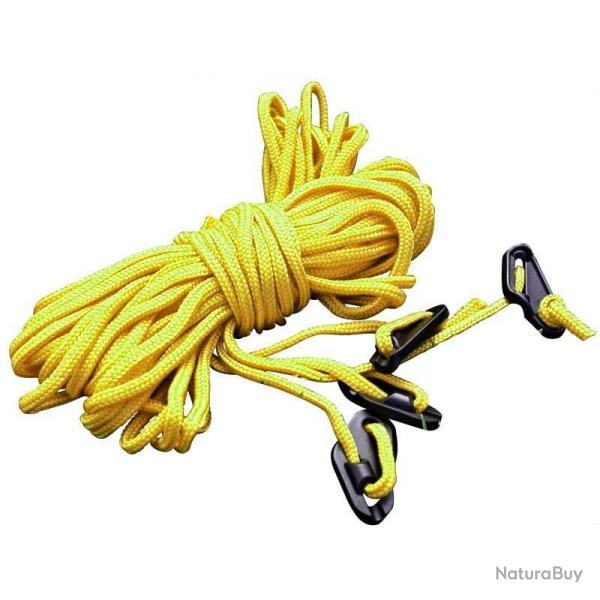 4 cordelettes Regatta jaune fluo 2 m�tres
